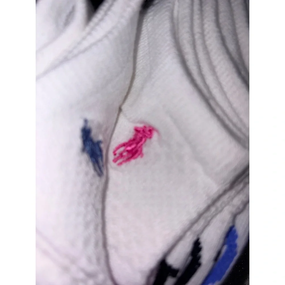 Polo Ralph Lauren No Show Socks 9-11 White New 6-Pack Embroidered Pony Logo